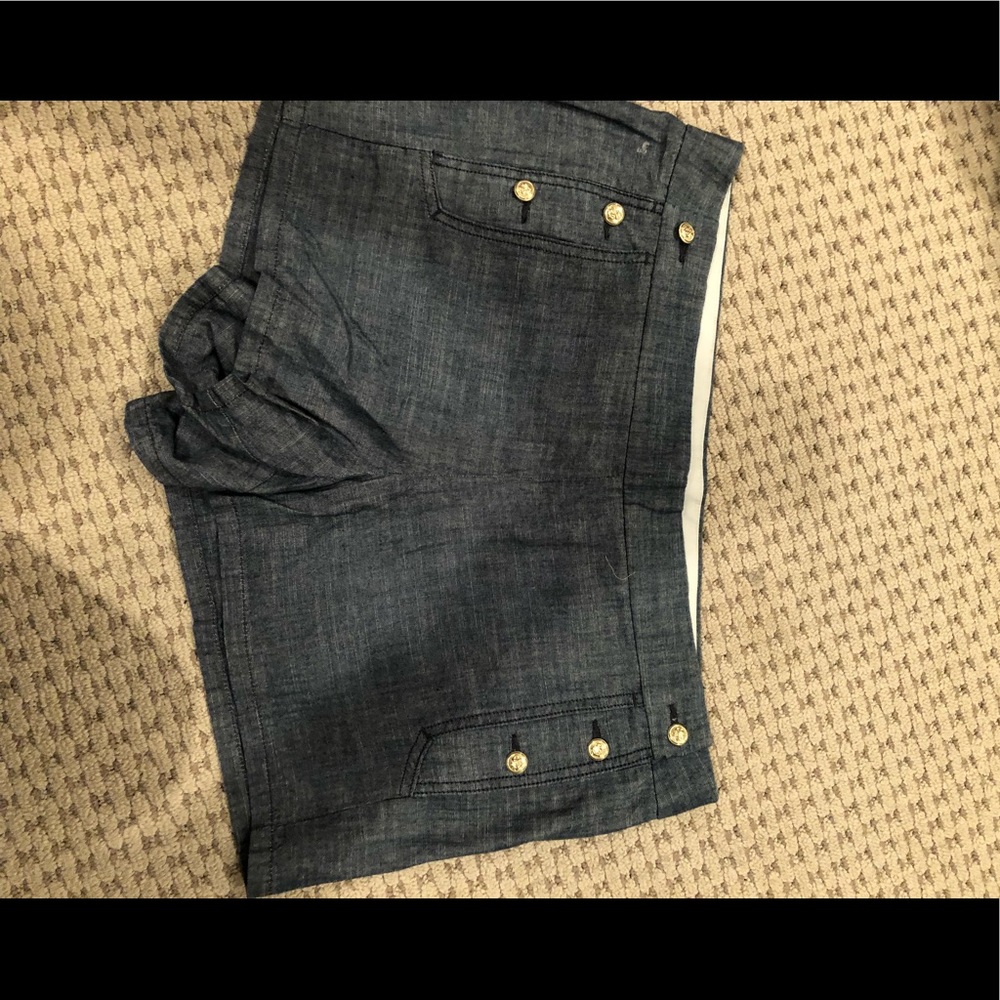 NWT!!! Linen denim colored sailor shorts!!
